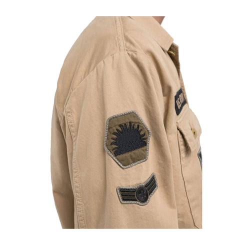 Replay Giacca overshirt Giacca Uomo Overshirt con applicazioni Beige P25 - REPLAYM8445H85172 - 568 - M - Francavilla Moda